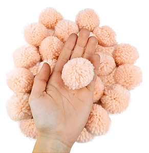 Pom Pom De Lã Fofinho - 50mm - Pct C/50 Unid. COR: SALMAO-147