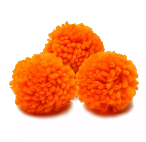 Pom Pom De Lã Fofinho - 50mm - Pct C/50 Unid. COR: LARANJA-NEON-01