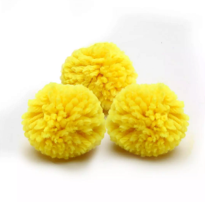Pom Pom De Lã Fofinho - 25mm - Pct C/100 Unid. COR: AMARELO-CANARIO-106
