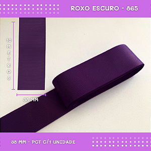 Fita de Gorgurão P/Laços - Nº9 (38mm) - COR:ROXO-ESCURO-865