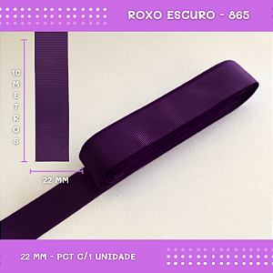 Fita de Gorgurão P/Laços - Nº5 (22mm) - COR:ROXO-ESCURO-865