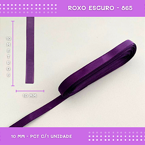 Fita de Gorgurão P/Laços - Nº2 (10mm) - COR:ROXO-ESCURO-865