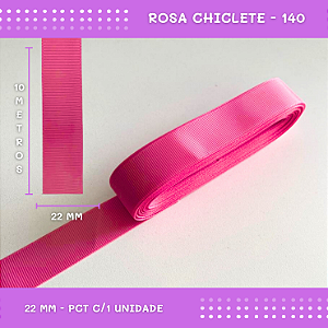 Fita de Gorgurão P/Laços - Nº5 (22mm) - COR:ROSA-CHICLETE-140