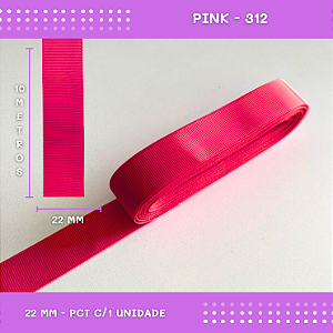 Fita de Gorgurão P/Laços - Nº5 (22mm) - COR:PINK-312