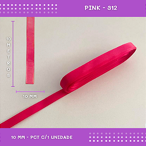 Fita de Gorgurão P/Laços - Nº2 (10mm) - COR:PINK-312