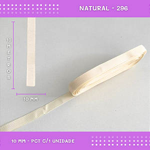 Fita de Gorgurão P/Laços - Nº2 (10mm) - COR:NATURAL-296