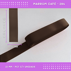 Fita de Gorgurão P/Laços - Nº5 (22mm) - COR:MARROM-CAFE-294