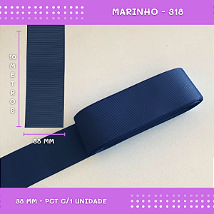 Fita de Gorgurão P/Laços - Nº9 (38mm) - COR:MARINHO-318