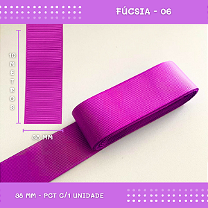 Fita de Gorgurão P/Laços - Nº9 (38mm) - COR:FUCSIA-06