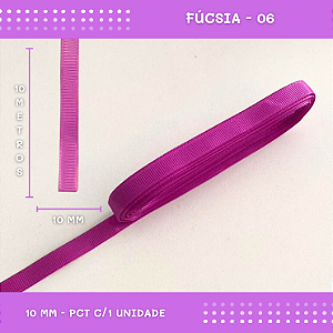 Fita de Gorgurão P/Laços - Nº2 (10mm) - COR:FUCSIA-06