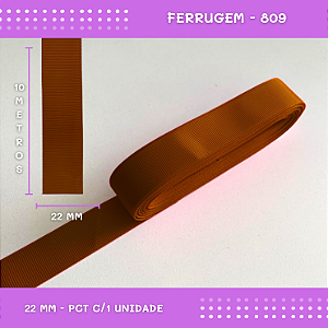 Fita de Gorgurão P/Laços - Nº5 (22mm) - COR:FERRUGEM-809