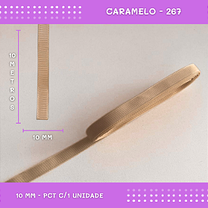 Fita de Gorgurão P/Laços - Nº2 (10mm) - COR:CARAMELO-267