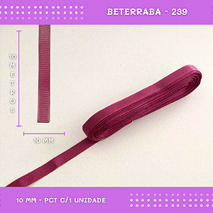 Fita de Gorgurão P/Laços - Nº2 (10mm) - COR:BETERRABA-239