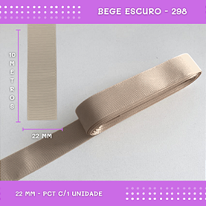 Fita de Gorgurão P/Laços - Nº5 (22mm) - COR:BEGE-ESCURO-298