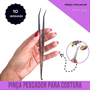 Pinça Com Pescador Para Costura - Cartela C/ 10 Unidades