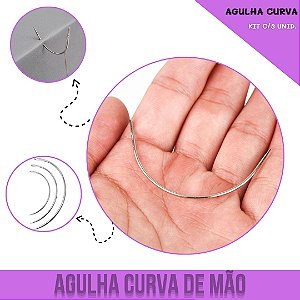 Agulha Curva P/ Tapeçaria - Kit C/3 Unidades
