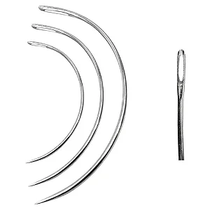 Agulha Curva P/ Tapeçaria - Kit C/3 Unidades