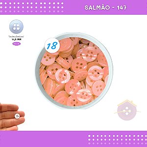 Botão De Camisaria C/Borda 4 Furos 01467 Tam:18 - Pct C/ 144 Unid. Cor:SALMAO-147