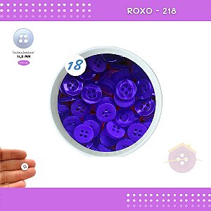 Botão De Camisaria C/Borda 4 Furos 01467 Tam:18 - Pct C/ 144 Unid. Cor:ROXO-218