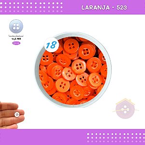 Botão De Camisaria C/Borda 4 Furos 01467 Tam:18 - Pct C/ 144 Unid. Cor:LARANJA-523
