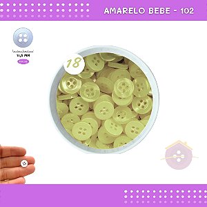 Botão De Camisaria C/Borda 4 Furos 01467 Tam:18 - Pct C/ 144 Unid. Cor:AMARELO-BEBE-102