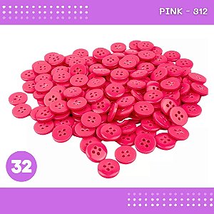 Botão de Camisaria 4 Furos 01485 Tam:32 - Pct c/144 Unid. Cor:PINK-312