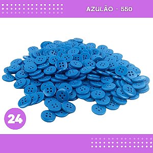 Botão de Camisaria 4 Furos 01485 Tam:24 - Pct c/144 Unid. Cor:AZULAO-550