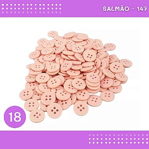 Botão de Camisaria 4 Furos 01485 Tam:18 - Pct c/144 Unid. Cor:SALMAO-147