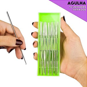 Kit Agulhas de Crochê Tulipa - Estojo C/ 12 Unid. Variados