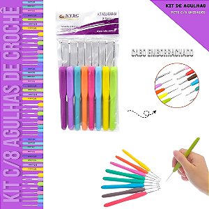Kit de Agulhas Cabo Soft - Pct C/8 Agulhas - Croche Barbante