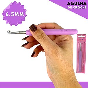 Agulha de Crochê Soft Cabo Emborrachado - Cartela C/1 Unid. Tam:6.5MM