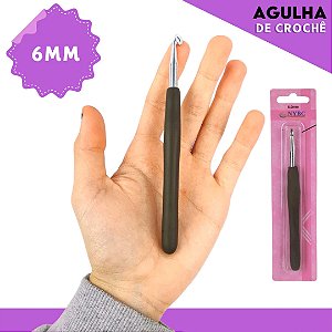 Agulha de Crochê Soft Cabo Emborrachado - Cartela C/1 Unid. Tam:6.0MM