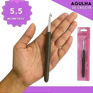 Agulha de Crochê Soft Cabo Emborrachado - Cartela C/1 Unid. Tam:5.5MM