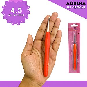 Agulha de Crochê Soft Cabo Emborrachado - Cartela C/1 Unid. Tam:4.5MM