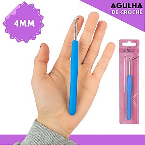 Agulha de Crochê Soft Cabo Emborrachado - Cartela C/1 Unid. Tam:4.0MM