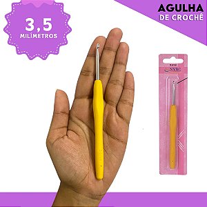 Agulha de Crochê Soft Cabo Emborrachado - Cartela C/1 Unid. Tam:3.5MM