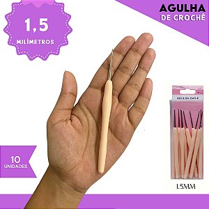 Agulha de Crochê Soft Cabo Emborrachado - Pct C/10 Unid. Tam:1.5MM