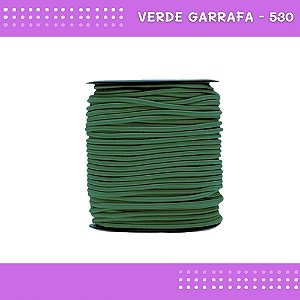 Elástico Roliço P/Costura E Artesanato 2.2mm - Rolo C/50 Mts Cor:Verde-Garrafa-530