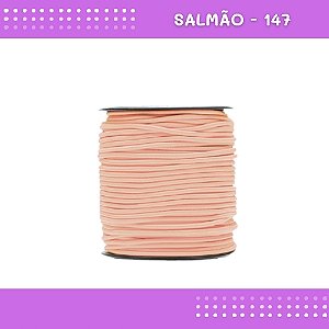 Elástico Roliço P/Costura E Artesanato 2.2mm - Rolo C/50 Mts Cor:Salmao-147