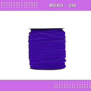 Elástico Roliço P/Costura E Artesanato 2.2mm - Rolo C/50 Mts Cor:Roxo-218