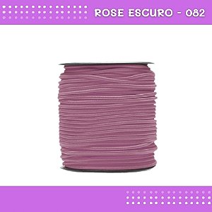 Elástico Roliço P/Costura E Artesanato 2.2mm - Rolo C/50 Mts Cor:Rose-Escuro-082