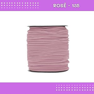 Elástico Roliço P/Costura E Artesanato 2.2mm - Rolo C/50 Mts Cor:Rose-135