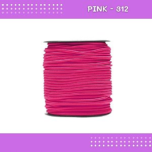 Elástico Roliço P/Costura E Artesanato 2.2mm - Rolo C/50 Mts Cor:Pink-312