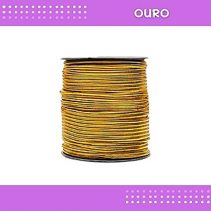 Elástico Roliço P/Costura E Artesanato 2.2mm - Rolo C/50 Mts Cor:Ouro