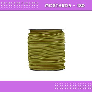 Elástico Roliço P/Costura E Artesanato 2.2mm - Rolo C/50 Mts Cor:Mostarda-130