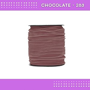 Elástico Roliço P/Costura E Artesanato 2.2mm - Rolo C/50 Mts Cor:Chocolate-283