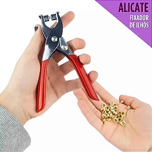 Kit Alicate Para Aplicação De Ilhos - C/100 Ilhoses