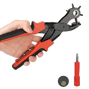 Alicate Perfurador P/Couro e Artesanato  C/ 6 Medidas - Profissional