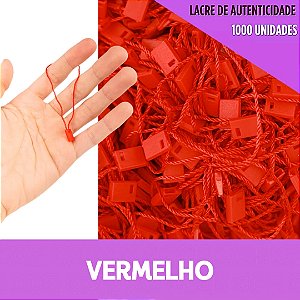 1000 Lacre de Autenticidade Inviolável - 18cm - P/Tag Cor:VERMELHO-145
