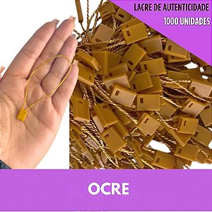 1000 Lacre de Autenticidade Inviolável - 18cm - P/Tag Cor:OCRE